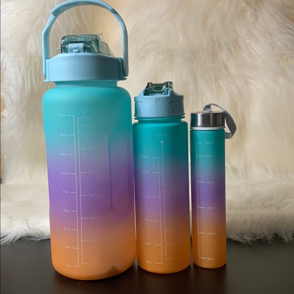 Inspirational/ Motivational Water Bottle 3 in 1 ( 64oz,32oz,8oz) (NWOT) - Picture 7 of 8
